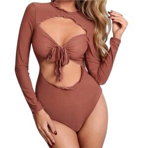 Women’s Mesh See Through Cutout Bodysuit
